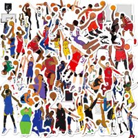 AliExpress GOGOTU 10/30/50PCS Basketball Game Stickers Cartoon Basketball Graffiti Sticker Funny Sports Decoration Laptop Guitar Car Bike Decals