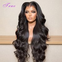 40 Inch Wet And Wavy Human Hair Wigs 250 Density Body Wave Lace Frontal Wig Brazilian Black 13x6 Hd Transparent Lace Front Wig image 4