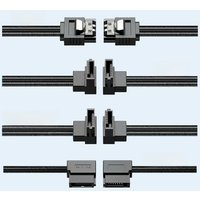 Sata 3.0 Data Cable SATA III SATA 3 Cable Right Left Up Down Angle 90 Degree 10-100cm 6GBs Black Elbow SATA3 HDD Hard Drive Disk