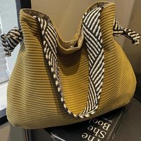 New Soft Wide Shoulder Strap Velvet Fabric Handbag, Fashion Casual Single Shoulder Bag, Preferred Bag Style corduroy Women Bag