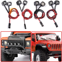 Ajrc 1/10 Crawler Remote Control Car Bumper Spotlight A-pillar Searchlight Roof Light Suitable For Trx4 Trx6 Axial Scx10 Yikong