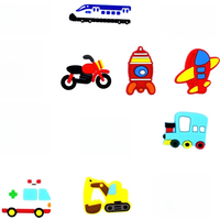 AliExpress NONE Shoe Decoration Buckle Charms bicycle public bus taxi rocket space ship amlance motocyle for sandals clog Bracelets Gifts