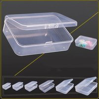 1/5Pcs PP Storage Box Mini Transparent Plastic Case Container Square Rectangle Packaging Box for Jewellry Beads Small Items
