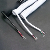 1pcs Diy Spring Curl Line Usb Line Usb 4 Core Wire Microusb Extension Data Cable