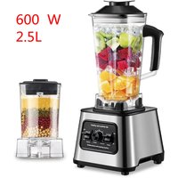 Blender i robot kuchenny 2 w 1, 600 W, do kruszenia lodu i przygotowywania smoothie, pojemność 2,5 l, 15 prędkości, 4 ostrza ze stali nierdzewnej, idealny do użytku w kuchni domowej.