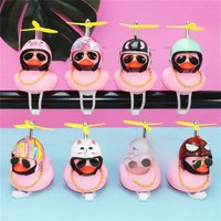 AliExpress NONE Bicycle Rubber Small Yellow Duck with Helmet Car Interior Accessories Cycling Bell Kids Bike Horn Propeller Without Lights