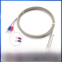 4*30mm Type K Thermocouple 1/2/3/4/5M Probe Type Shielded Braide Wire Thermocouple Temperature Sensor For Temperature Controller