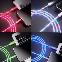 3A LED Light Glowing Fast Charging Data Cables USB Type C Micro Charger Wire For Samsung Huawei Mobile Phone Quick Cord