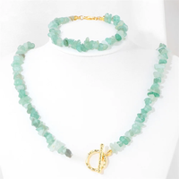 AliExpress vinswet Fashion Green Aventurine Gravel Necklace Irregular Healing Crystal Amethysts Bracelets For Women Men OT Buckle Chain Jewelry