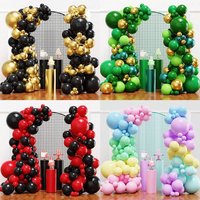 127PCS latex balloon wreath set in black, gold, green, Marca and other colors, suitable for wedding season, birthdays