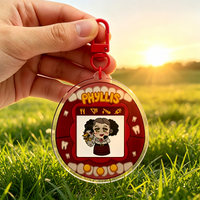 Outlast Trials Inspired Mother Gooseberry Tamagotchi Acrylic keychain Horror Game Double Sided Print Pendant for Fans