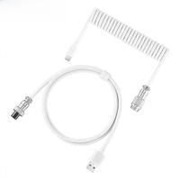 NNBILI 2024 NEW 7 colors Coiled Keyboard Cable USB C for Mechanical Gaming Keyboard Wire with Detachable Metal Aviator Connector