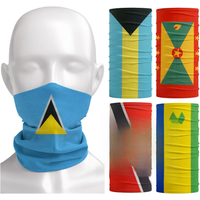 AliExpress Fandana Gear Caribbean Flag Pattern Face & Neck Gaiter Outdoor Sports Sun Protective Bandana Barbados/Bahamas/Grenada Nationals Cycling Scarf