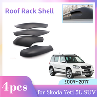4 stücke Dacht räger abdeckung für Skoda Yeti 5l Geländewagen 2009 ~ 2017 2010 2011 2012 2013 2014 2015 2016 abs Auto Gepäcks tange Kappe Teil Trimm schiene End schale Kunststoff Schutz zubehör