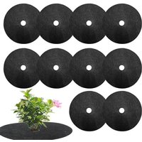 10pcs Non-Woven Tree Mulch Rings Round Anti Grass Tree Cover Degradable Plant Cover Growth Control Plant Root Protection