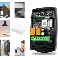 Tuya Zigbee Garage Door Opener Gate Receiver 2ch 433mhz Universal Fixed Rolling Code Multi-Brand Controller Switch Need Gateway