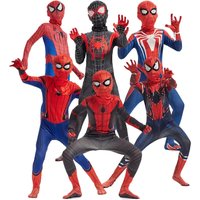 2025 New Superhero Movie Kids Cosplay Spiderman Costume Halloween Bodysuit Costume for Children and aldult Unisex Jumpsuits