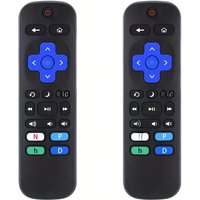 2pcs remote controls compatible with TCL Roku/Hisense Roku/Onn Roku/Philips Roku smart TV (not applicable to RokuStick and box)