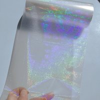 Holographic Sand Transparent Hot Stamping Foil Film On Paper or Plastic (21cm)8.4" WX 120mL /Lot DIY Package Box