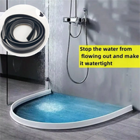 1PC 1m/2m Self-adhesive Silicone Water Stop Strip Bendable Flexible Water Stop Strip Bathroom Door Separation Barrier