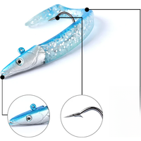 Newest Soft Lure Glow Crazy Fish Sand Eel Wobbler Bait Silicone Sea Bass Pike Rock fishing Grouper Vinyl Fishing Lead Jig 2022