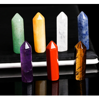 5 Pcs/lot Natural Crystal Healing Stone Chakra Balance Hexagonal Column Spiritual Astrology Yoga Energy Reiki Stone Diy Decor