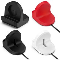 Silicone Charger Dock Holder For Samsung Galaxy Watch Ultra 47mm Charger Stand USB Cable Charge Galaxy Watch 7/6/5/5 Pro 40 44mm