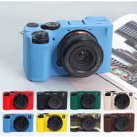 Camera Soft Silicone Cover for Sony A7C2 A7CII A7CR Camera Protector Camera Case A7C Film Protector Glass Durable Anti-Slip