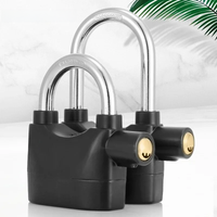 AliExpress NONE Full copper core zinc alloy built-in motion sensor security 110db siren alarm lock universal anti-theft padlock for bicycle moto