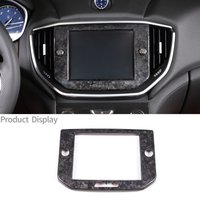 Cadre d'écran de Navigation en Fiber de carbone véritable, pour Maserati Ghibli 2014 – 2015, garniture de panneau, accessoires d'intérieur