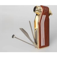 Baicheng Multifunctional Pipe Lighter, Slanted Open Flame, Creative Trendy Anti-scalding Men's Special Pressure Rod Smoking Set
