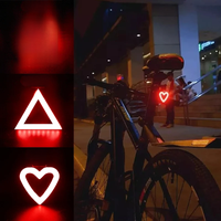 AliExpress BUCKLOS Bike Heart Shape Tail Light USB Rechargeable Mountain Bicycle Rear Lamp Waterproof MTB Taillight 5 Mode Cycling Night Safety