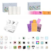Thermal Paper MINI Printing Adhesive Label Printer Paper Colorful And White Sticky For Phomemo/Memoking M02/T02,53mm