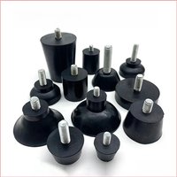 Rubber Adjustable Feet Pad With Screw M6 M8 M10 Table Chair Balck Leveling Foot Pad Furniture Leg Anti-shock Protections