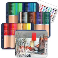 KALOUR Colored Pencil 72pcs/Set Art Stationery Rich Colors,High-end Oily Pencil Iron Box Packag Coloring Painting Exquisite Gift