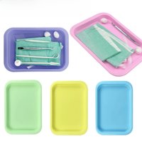 Dental Medical Tray Plastic Square Plate Autoclavable Divided Split Trays Surgical Instrument Placement Box Dentistry Lab Tools
