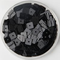 50g(4500pcs) 5mm Square Sequins Flat Loose Paillettes Sewing Craft Bag Fashion Accessories Middle Hole Black Spangles