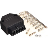 Universal J1962F OBD2 16 Pin Female Connector Car Diagnostic Plug OBD 16pin Female Connector Plug + Shell + Terminal + Screw