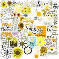AliExpress NONE 50PCS Inspirational Positive Phrases Sunflowers Waterproof Graffiti Stickers for Helmet Bicycle Hand Account Pencil Case Decals