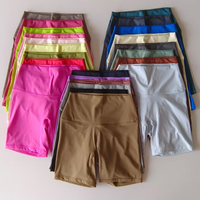 AliExpress NONE Solid Color Women Fitness Sports Short High Waist Yoga Short Cycling Comprehensive Training Jog Squat Proof Internal Pockets