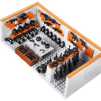 Police Soldiers Guns Classic Military Base Weapons House Armory SWAT Building Blocks MOC Bricks Model Toys for Christmas Gifts