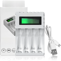 PUJIMAX 4 Slots 1.2V Smart Battery Charger LCD Display For AA/AAA NiCd NiMh Rechargeable Battery Portable Fast Charging Adapter