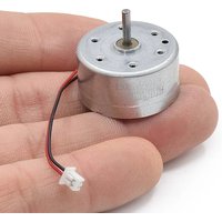 RF-300CT-10390 DC 1.5V-6V 3V Silent Spindle Mini 24mm Round 300 Motor Long Shaft with terminal for Solar Engine Fan Toy DIY