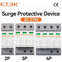 House Surge Protective Device House SPD Arrester 2P 3P 4P 2 Pole AC 220V 230V 275V 35mm Din Rail 40kA EKU5