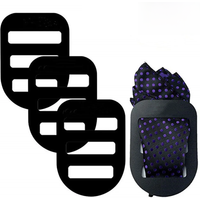 3Pcs Simple Fixed Strap Men Suit Pocket Scarf Silk Handkerchief Fixed Clip Board Handkerchief Support Board Fixing Plate
