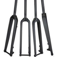 AliExpress NONE Carbon Fiber Rigid Front Fork for Bicycle, MTB Bike, Mountain Cycling, Wheel 26, 27.5er, 29er Thru Axle, 15mm * 100mm