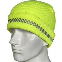 AliExpress Oohmy High Visibility Safety Beanie Reflective Knit Ribbed Hats Warm Winter Bonnets for Night Running Hiking Cycling