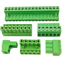 (10 pcs) KF 2EDGK 5.08mm 5.0mm Plug-in Terminal Block Phoenix Connector 15EDGK 5.0 / 5.08 Flame Retardant Hole Holder Plug 2~24P
