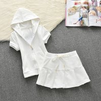 Women's Skirt Set Two Piece Set 2025 Summer Women's Zipper Jacket and Skirt Set New Two Piece Set