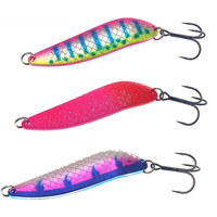 Metal Fishing Lure Spoon With Treble Hook 1pcs 24g /8.2cm S-sharp Spoon Bass CrankBait Crank Bait Pesca Tackle